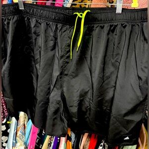 Adidas men’s size 4XL swimsuit solid black mesh lined swim shorts, $40 new
